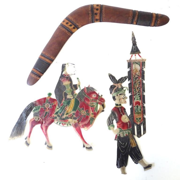 Tibetan Lot - Boomerang And Sculptures: Tibetan Lot - Boomerang And Sculptures. Free form Sculptures. Movable. Approx 16 inches high.