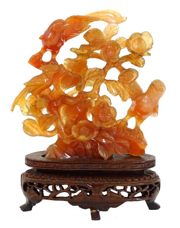 A chinese Hardstone Tree Sculpture (1 of 1)