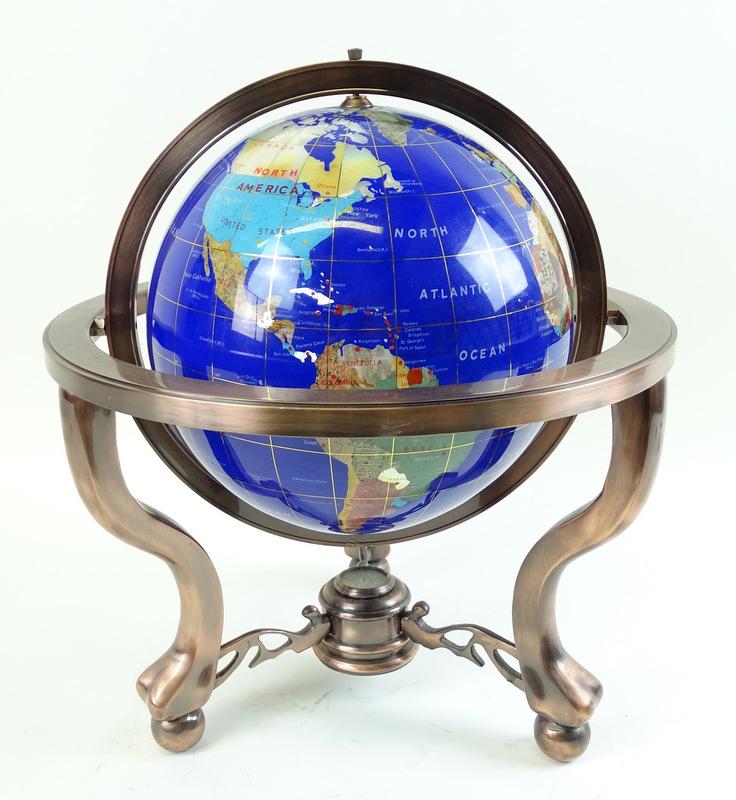 Vintage High Quality Brass M.O.P Globe (1 of 3)