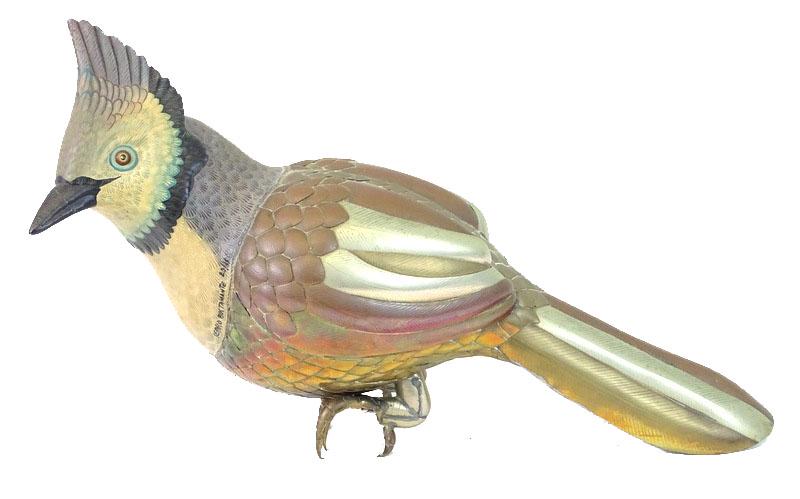 Sergio Bustamante Brass And Porcelain: Sergio Bustamante Brass And Porcelain. Measures 17 inches long.
