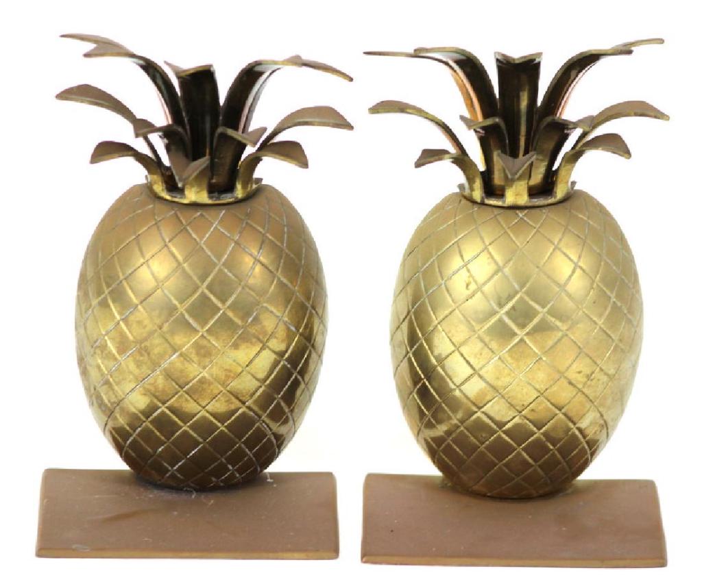 Pair of Vintage Brass Vintage Pineapple Bookends (1 of 5)