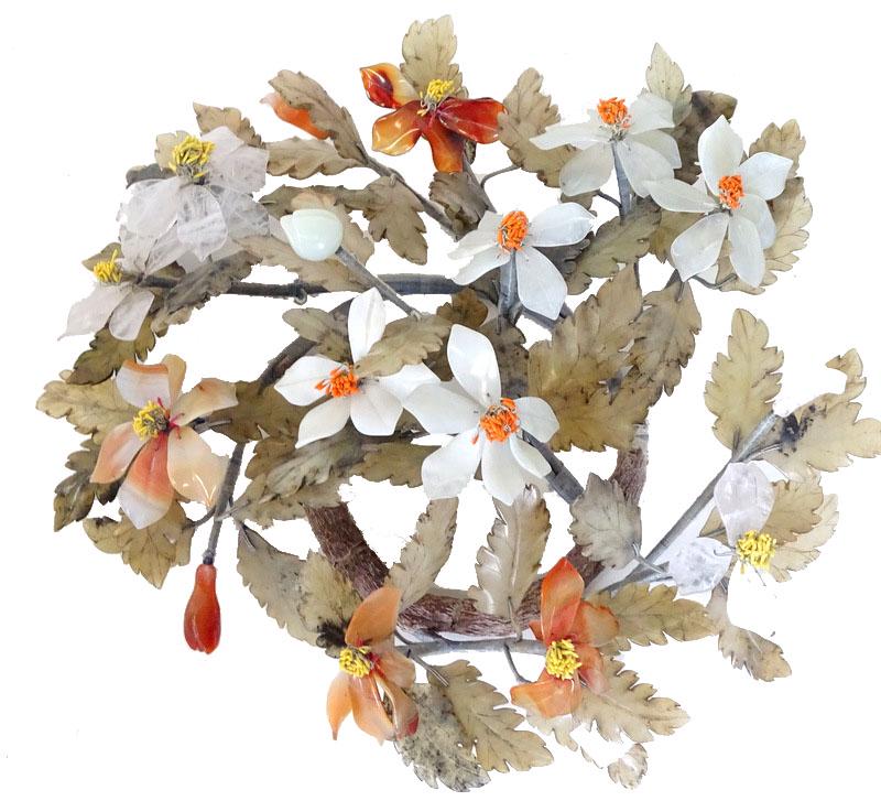A hard stone Flower Wall Sculpture: A hard stone Flower Wall Sculpture