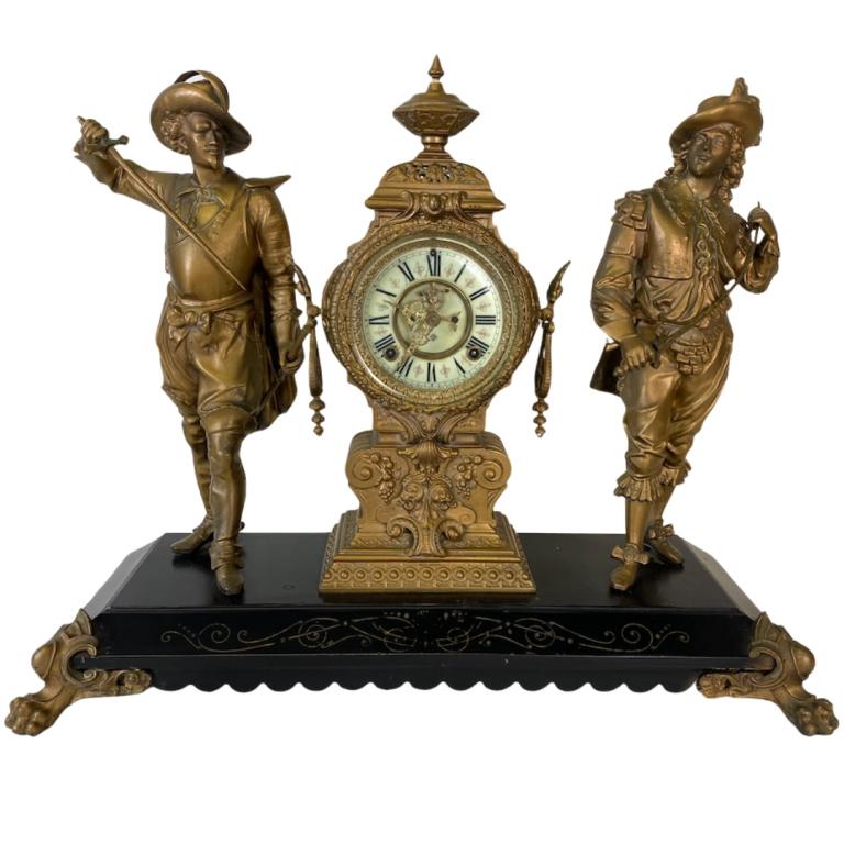French Style Ansonia Figural Clock (1 of 6)