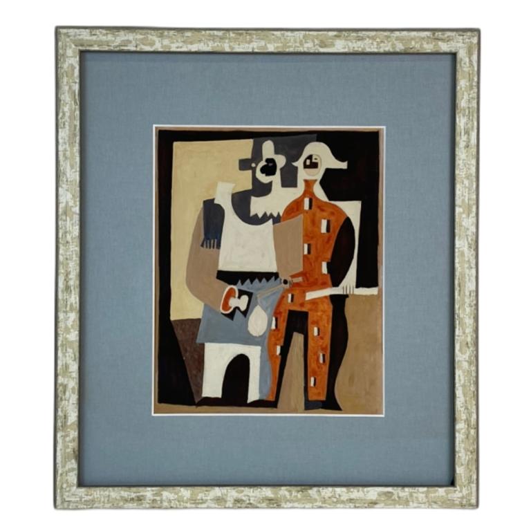 Artist Unknown, Oil on Board, Abstract Couple (1 of 6)