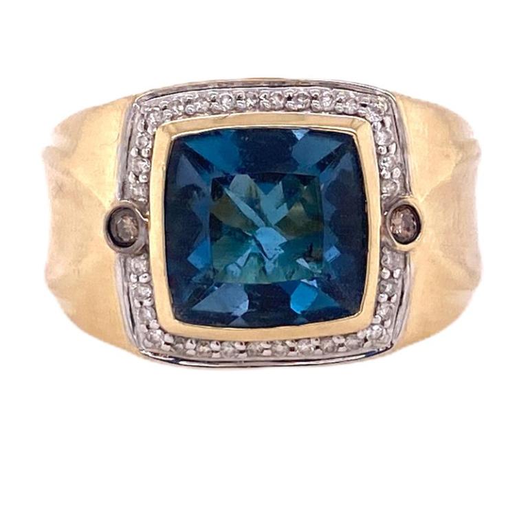 Levian Levian Men's London Blue Topaz Diamond 14 (1 of 5)