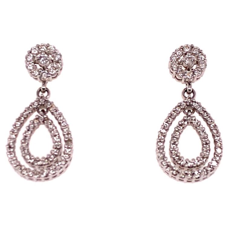 Diamond Teardrop Dangle Earrings (1 of 4)