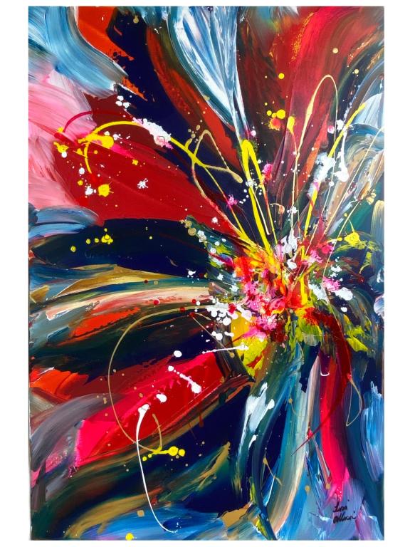 Artist Unknown Abstract Oil Painting (1 of 5)