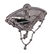 Carved Rock Crystal Diamond Pendant Pin 18 Karat - 2