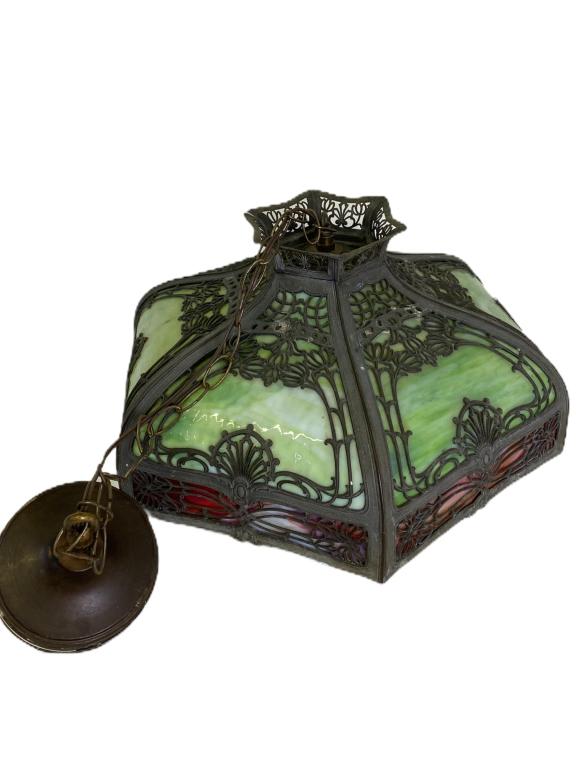 Bradley Hubbard Stained Glass Chandelier (1 of 7)