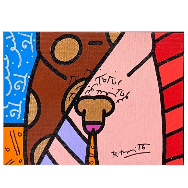 Romero Britto Original Oil "Male Body" (1 of 4)