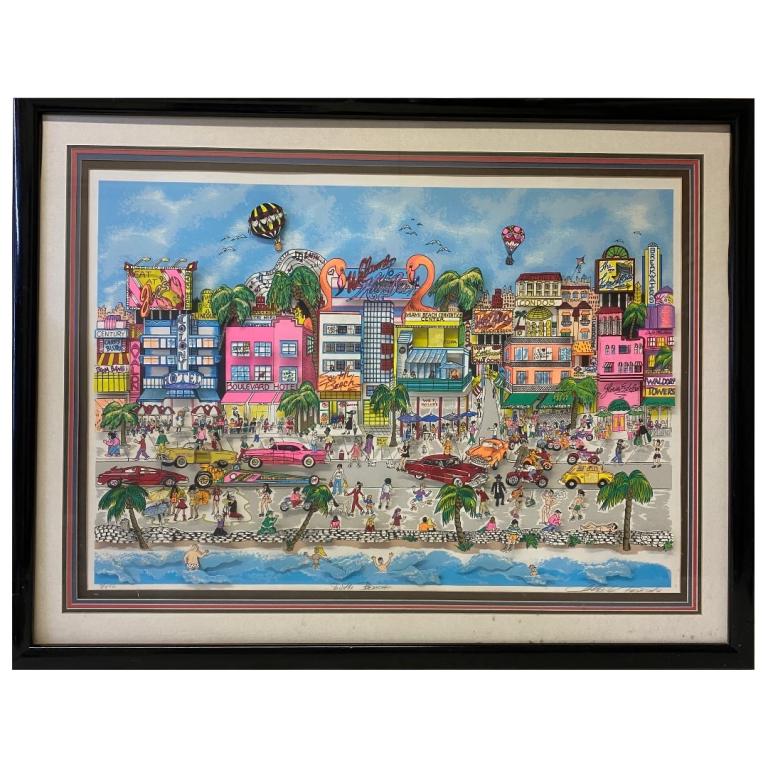 Charles Fazzino "Miami Beach" Pop Art (1 of 7)