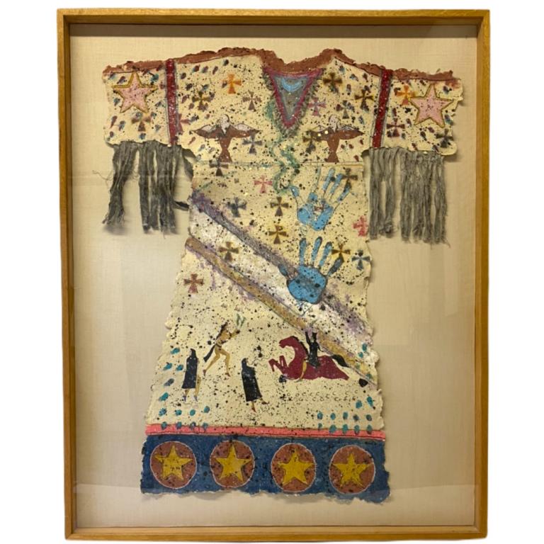 LARGE Native American Mixed Media Painting (1 of 6)