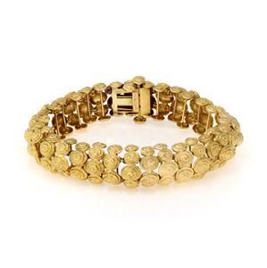 David Webb 18k Yellow Gold Spiral Cluster Bracelet (1 of 5)