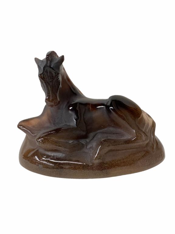Daum Nancy Pate De Verre Amber Horse Sculpture (1 of 6)