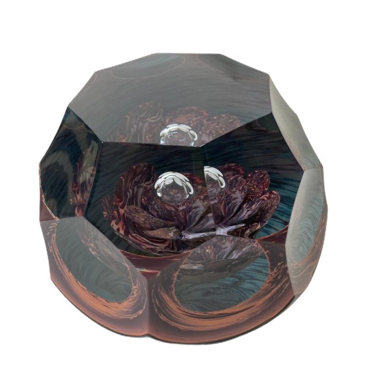 Dino Rosin b. 1948 Murano "Faceted Bowling Ball" (1 of 5)