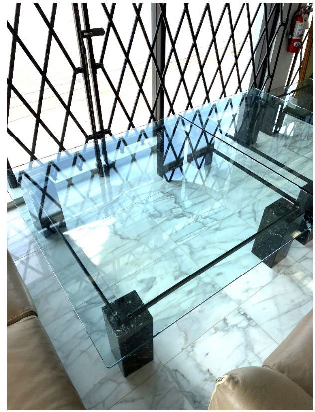 Roche Bobois Marble And Glass Coffee Table Roche Bobois: "ROCHE BOBOIS. CELEBRATING FRENCH ART DE VIVRE AROUND THE WORLD Roche Bobois is a world leader in furniture design and distribution. Working closely with renowned designers such as Marcel Wanders, Ken