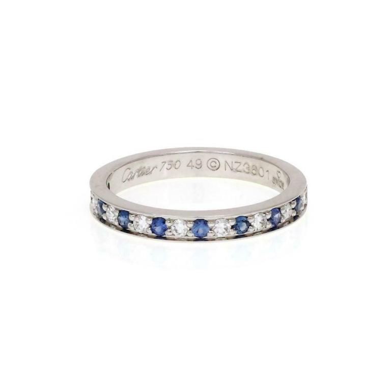 Cartier Sapphire & Diamond 18k White Gold Ring (1 of 5)