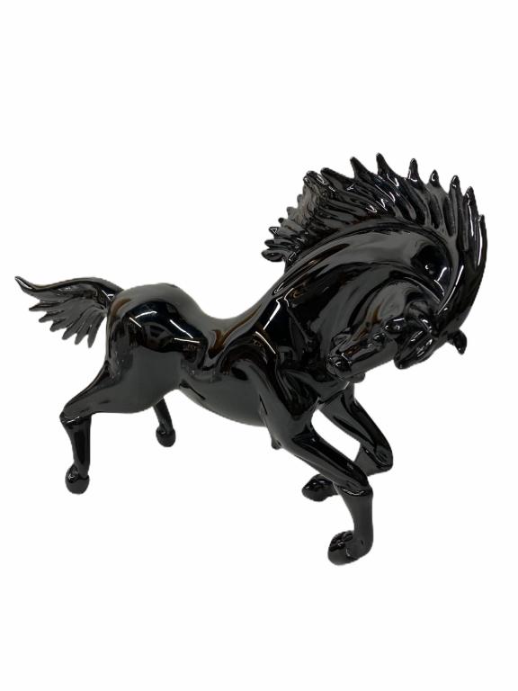 Artist Unknown Possibly Baccarat Black Horse (1 of 5)