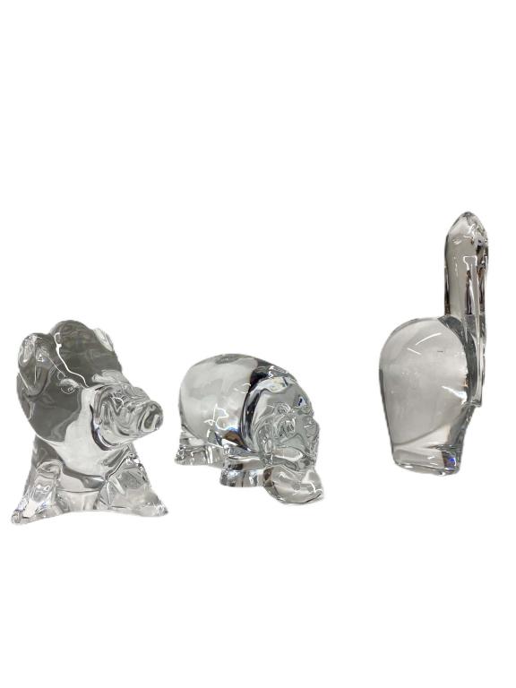 (3) Baccarat Art Glass Animals (1 of 5)