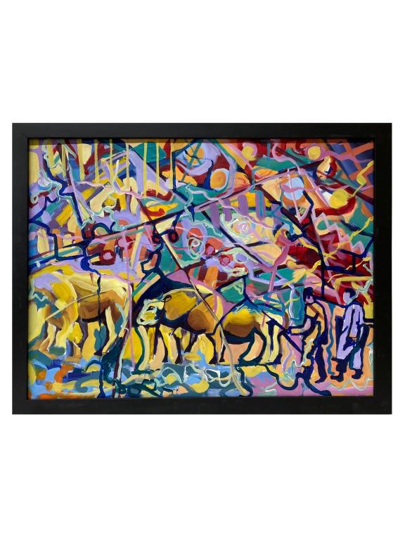 Unknown Artist "Abstracted Jungle Scene" (1 of 4)