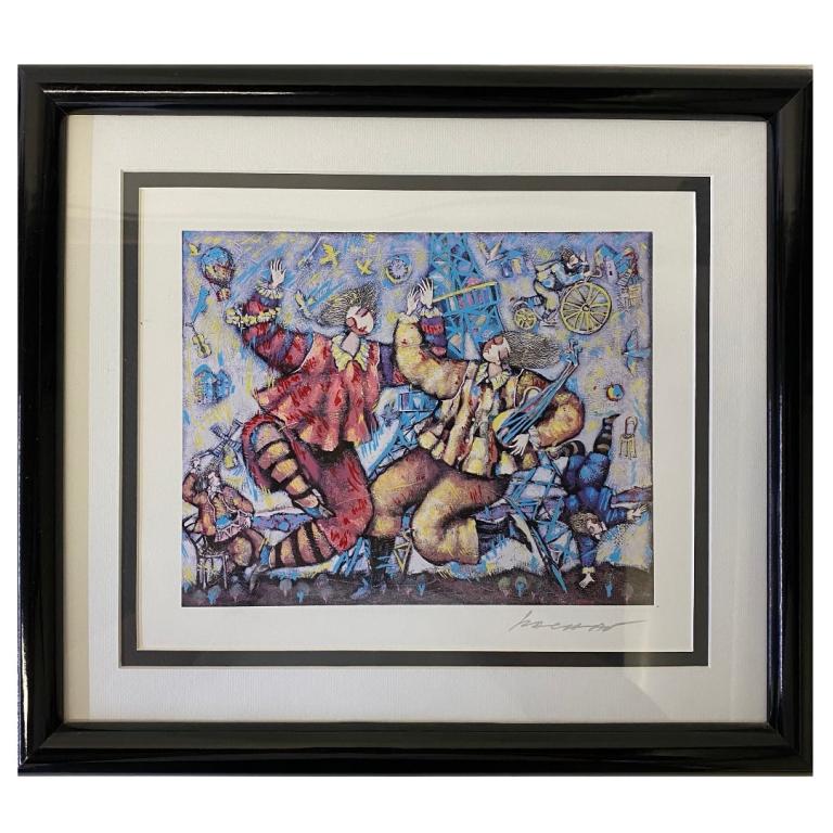 David Schluss Kieff And Jean Claude Picot: David Schluss Kieff And Jean Claude Picot Park West. Approx All measures 16 inches high x 13 inches wide. approx. see paperwork.