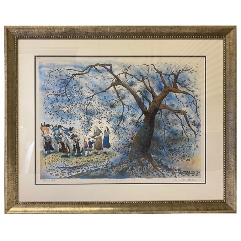 (5) Five Lithographs On Paper. Framed. Measures 32 (1 of 20)