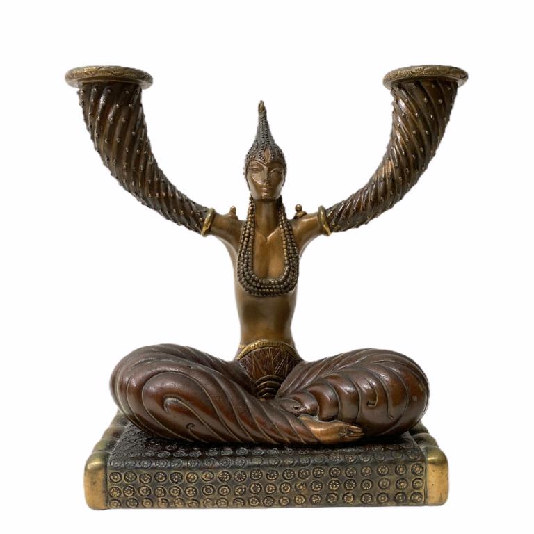 Erte 'Fortunes' Bronze Candle Holder (1 of 5)