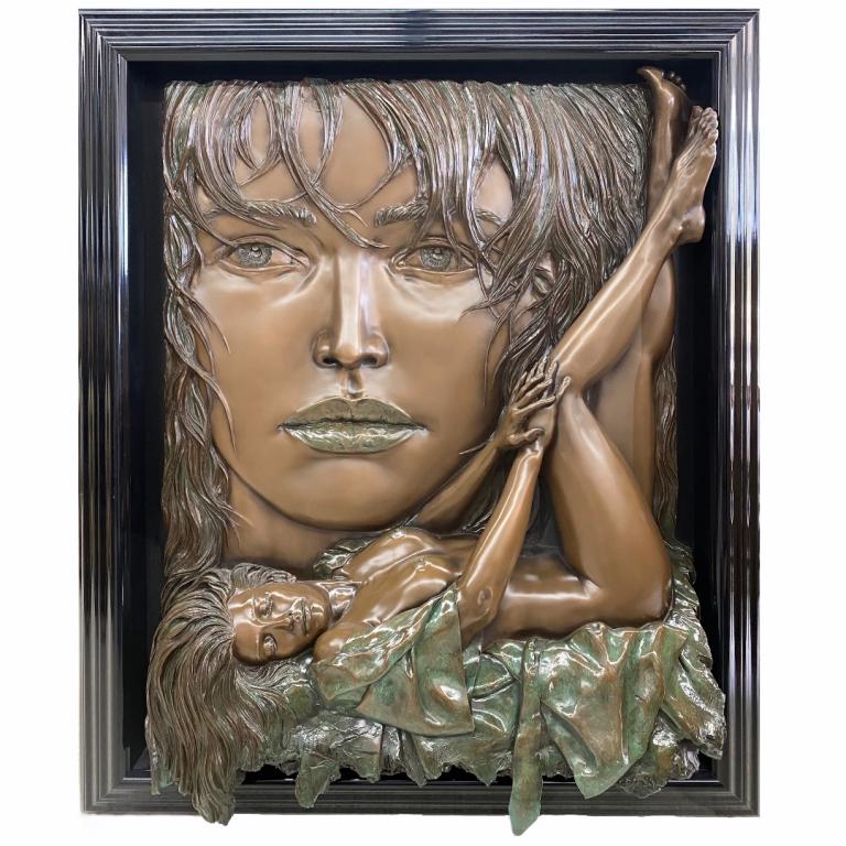 Bill Mack. "Rapture," bonded bronze relief (1 of 8)