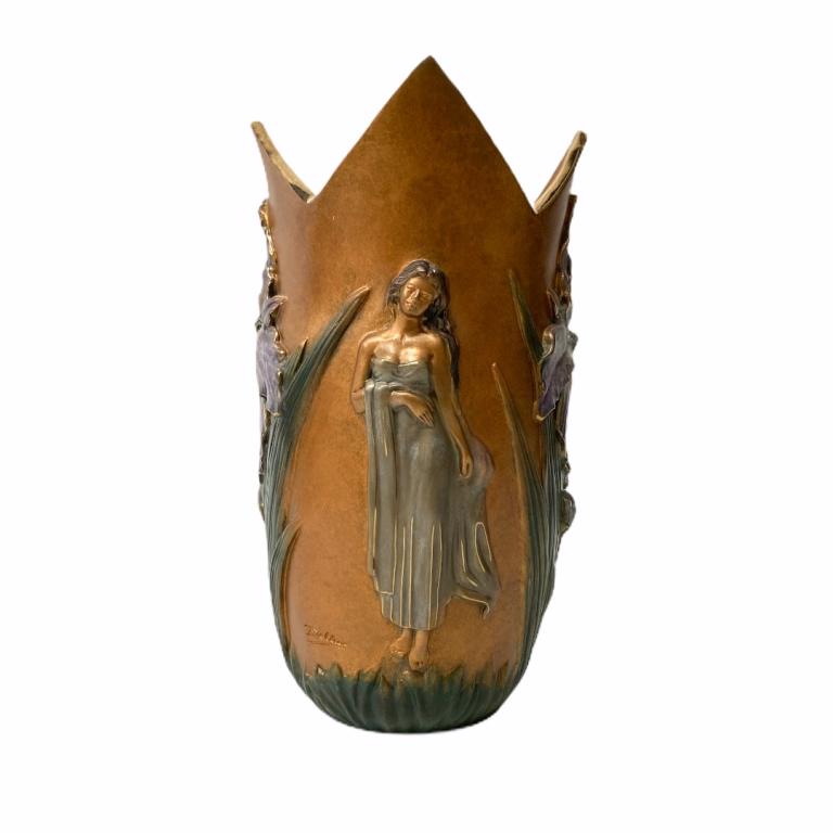 Icarus Circa 1992 Bronze Vase By Danel (1 of 6)