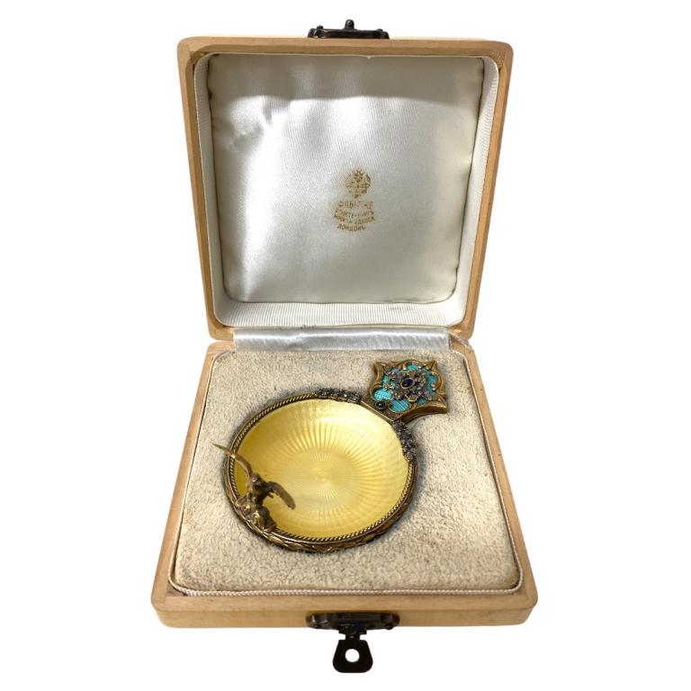 Russian Empire Silver Enamel Rose Cut (1 of 6)