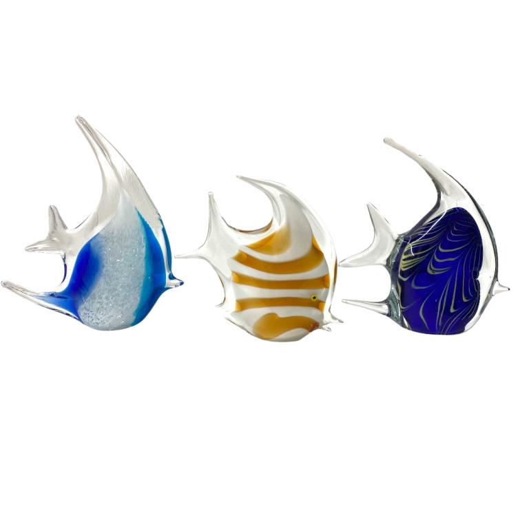 Collection of 3 Murano contemporary fish sculpture (1 of 6)