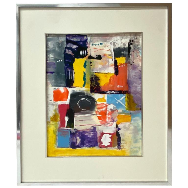 Artist Unknown Abstract Painting (1 of 5)