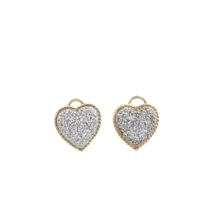 Diamond Heart Shape Earrings (1 of 1)