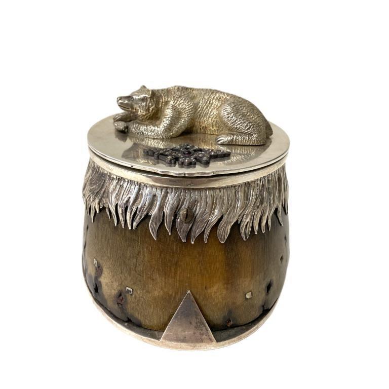 Russian Antique Silver And Diamond Stamp Box Horse (1 of 9)