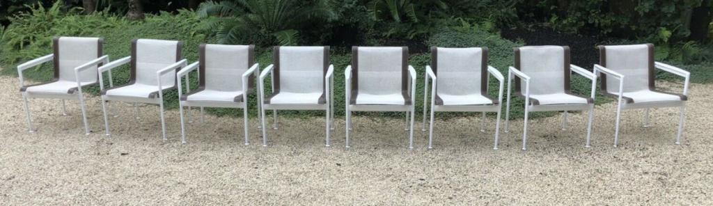 Knoll - RICHARD SCHULTZ 1966 COLLECTION (8) Chairs: Knoll - RICHARD SCHULTZ 1966 COLLECTION - 8 Dining Chairs with arms.