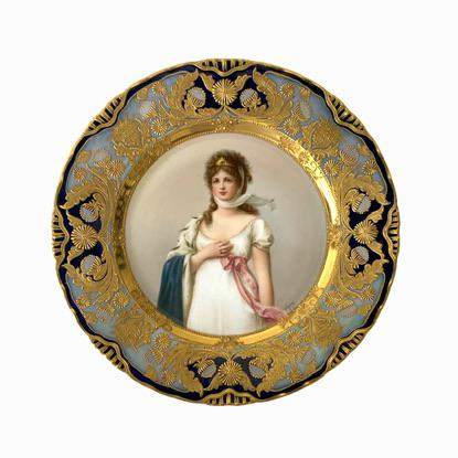 Antique Royal Vienna Portrait Porcelain Plate (1 of 4)