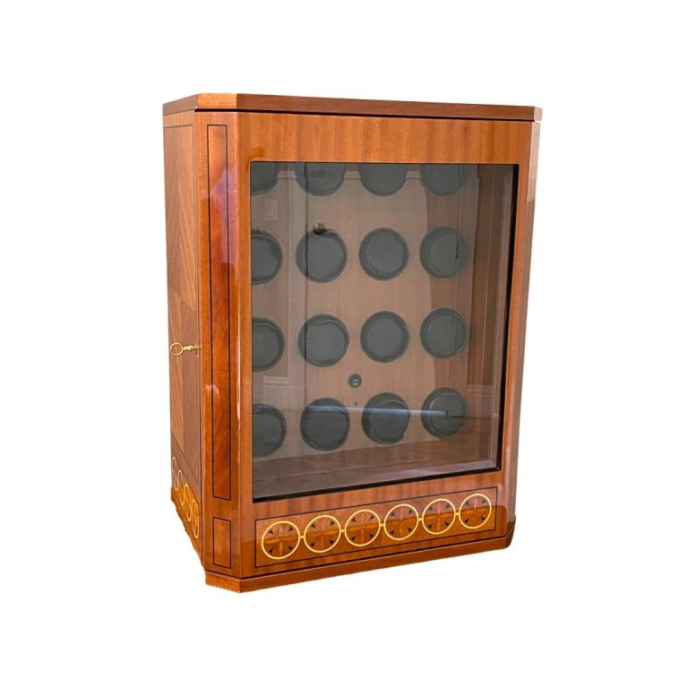 Bergamo Italian 16 Slot Wooden Watch Winder Box (1 of 4)