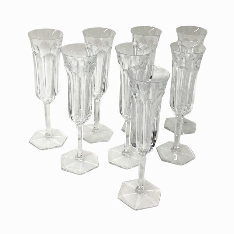 (8) Baccarat Crystal Champagne Flutes (1 of 5)
