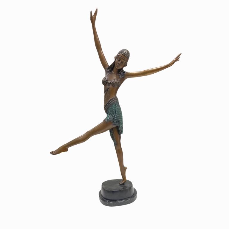 After D H Chiparus Dancer Bronze Sculpture (1 of 5)