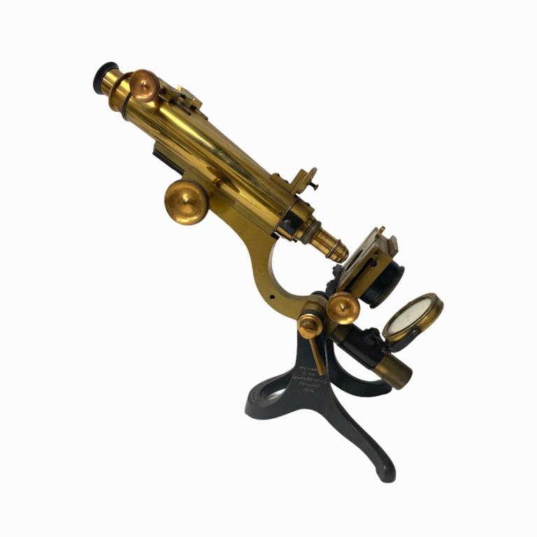 Vintage 1870s Brass Binocular Microscope (1 of 5)