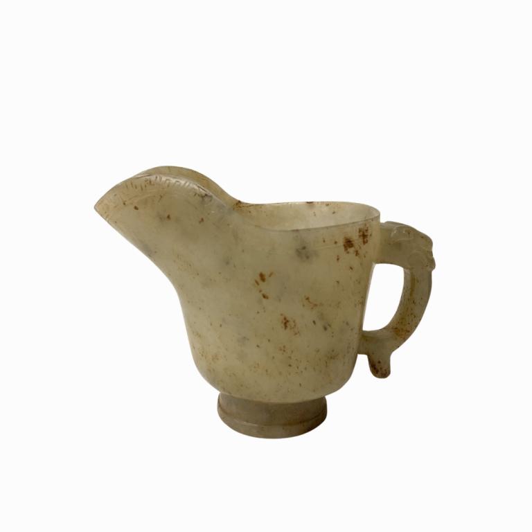 Chinese Hand Carved Jade Libation Cup (1 of 3)