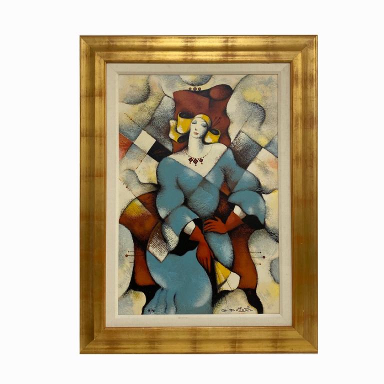 Erte Style Art Deco Lithograph (1 of 5)