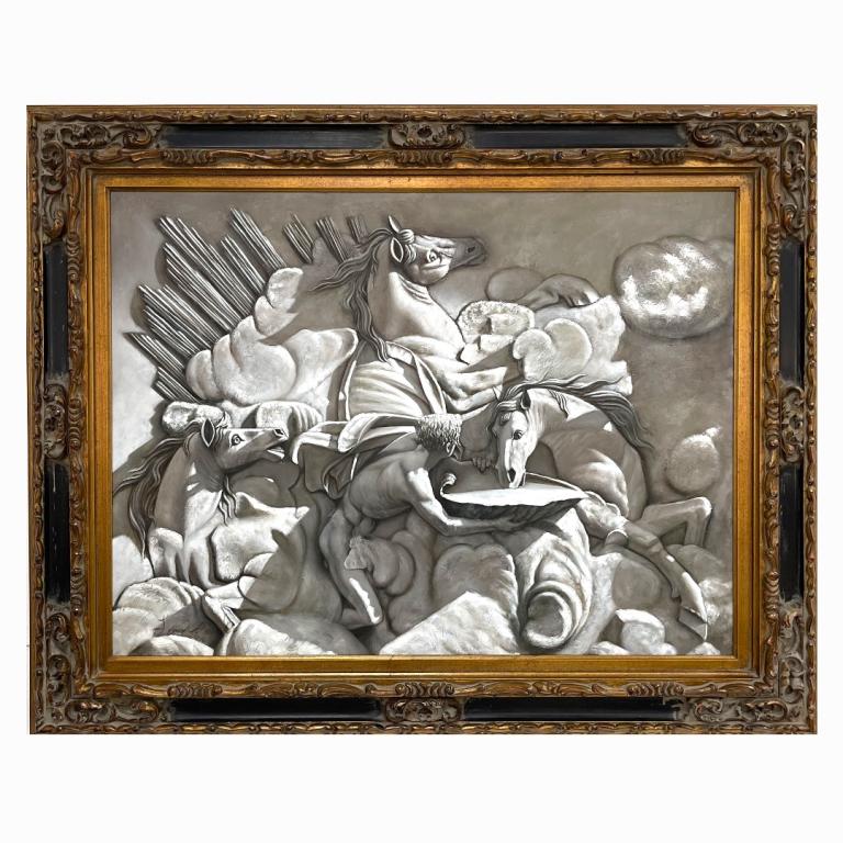 Large Decorative Oil on Canvas (1 of 4)