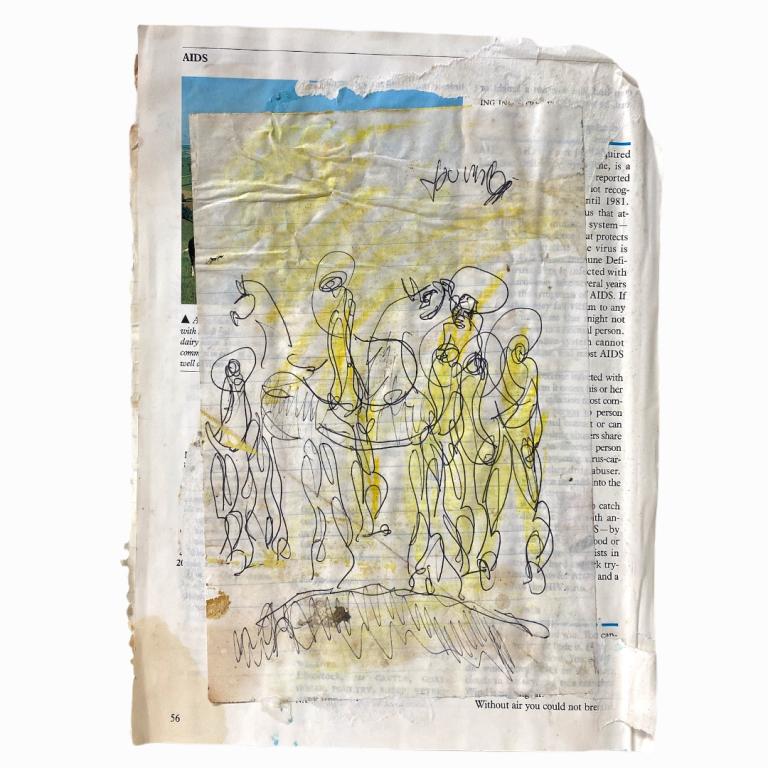 Purvis Young Mixed Media Double Sided (1 of 4)