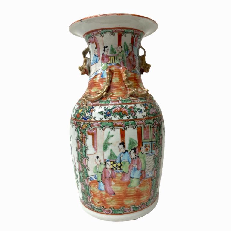 Chinese Export Hand Painted Porcelain Vase (1 of 3)
