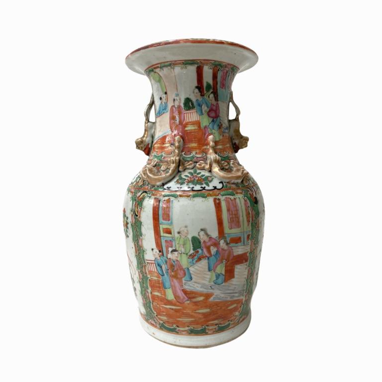 Chinese Export Hand Painted Porcelain Vase (1 of 3)