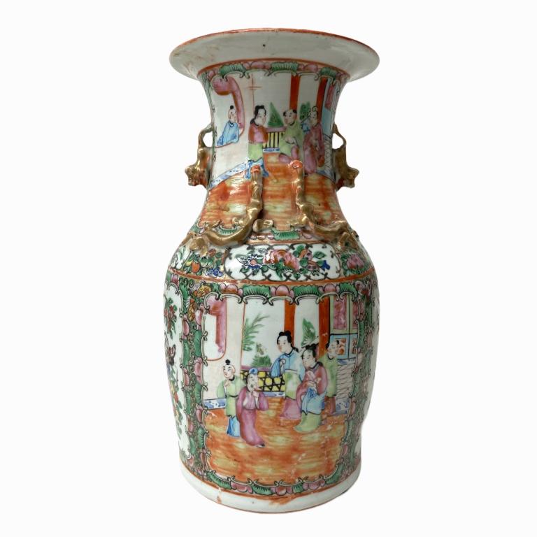 Chinese Export Hand Painted Porcelain Vase (1 of 3)