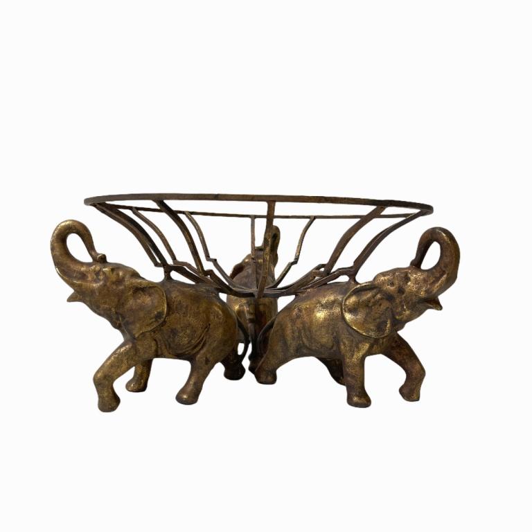 Large Bronze Elephant Fruit Bowl (1 of 3)