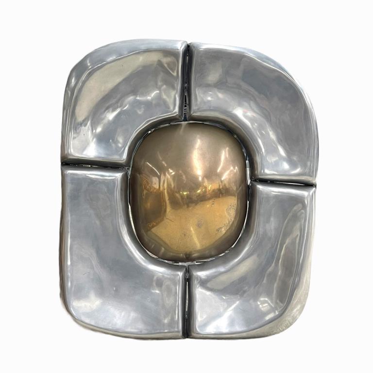 Richard Hallier Monumental Brass Wall Plaque. Measures (1 of 3)