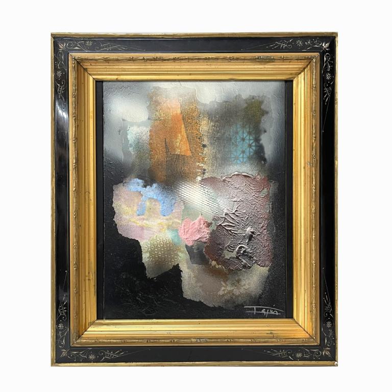 Artist Unknown Signed Mixed Media on Canvas. Signed (1 of 4)